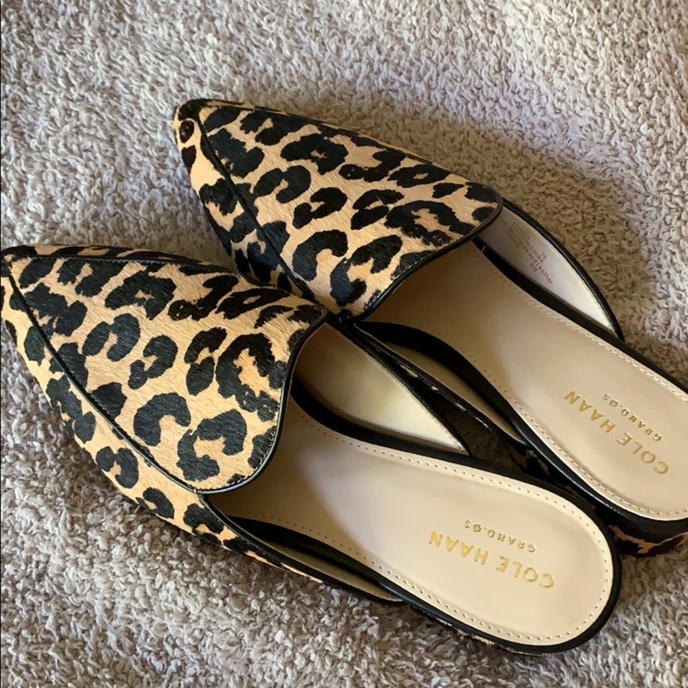 NWT Cole Haan Ocelot Hai mules